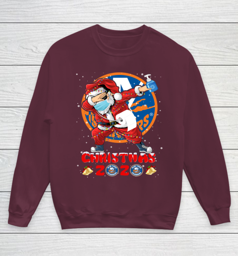 New York Islanders Funny Santa Claus Dabbing Christmas 2020 NHL Youth Sweatshirt 4