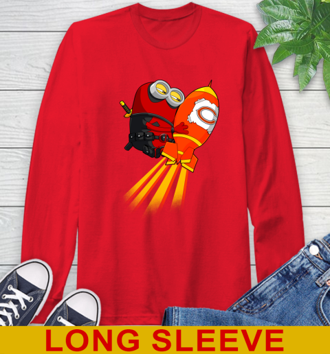 NFL Football Chicago Bears Deadpool Minion Marvel Shirt Long Sleeve T-Shirt 12