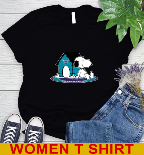 NBA Basketball Charlotte Hornets Snoopy The Peanuts Movie Shirt Women's T-Shirt 2
