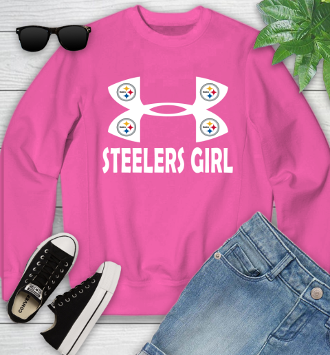 NFL Pittsburgh Steelers Girl Under Armour Football Sports Youth Sweatshirt 6