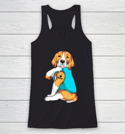 Dog Mom Shirt Beagle I Love Mom Apparel Dog Mom Gifts Womens Racerback Tank