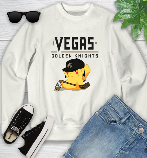 NHL Pikachu Hockey Sports Vegas Golden Knights Youth Sweatshirt