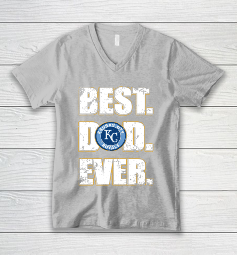 MLB Kansas City Royals Baseball Best Dad Ever Family Shirt V-Neck T-Shirt 3