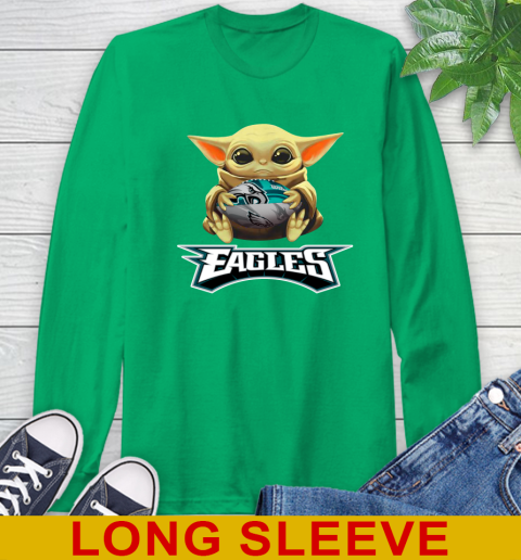 NFL Football Philadelphia Eagles Baby Yoda Star Wars Shirt Long Sleeve T Shirt