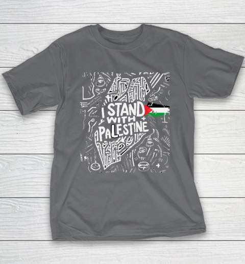 I Stand With Palestine Quote Free Palestine Youth T-Shirt 5