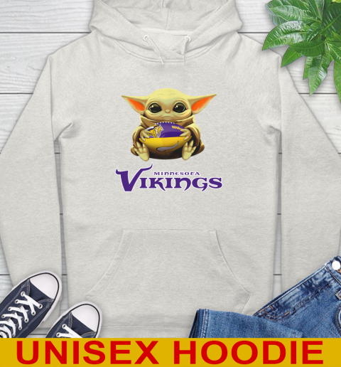 NFL Football Minnesota Vikings Baby Yoda Star Wars Shirt Hoodie 12