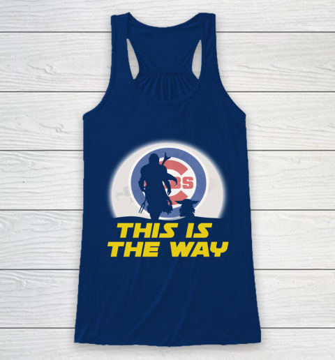 Chicago Cubs MLB Baseball Star Wars Yoda And Mandalorian This Is The Way Racerback Tank 6