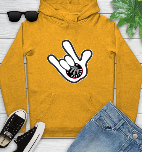 Toronto Raptors NBA Basketball Mickey Rock Hand Disney Youth Hoodie 3