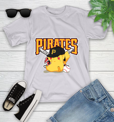 MLB Pikachu Baseball Sports Pittsburgh Pirates Youth T-Shirt 4