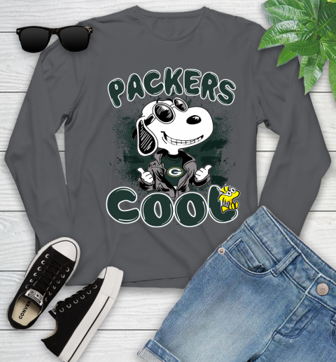 NFL Football Green Bay Packers Cool Snoopy Shirt Youth Long Sleeve 8