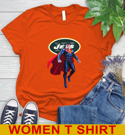 NFL Superman DC Sports Football New York Jets Women's T-Shirt 4