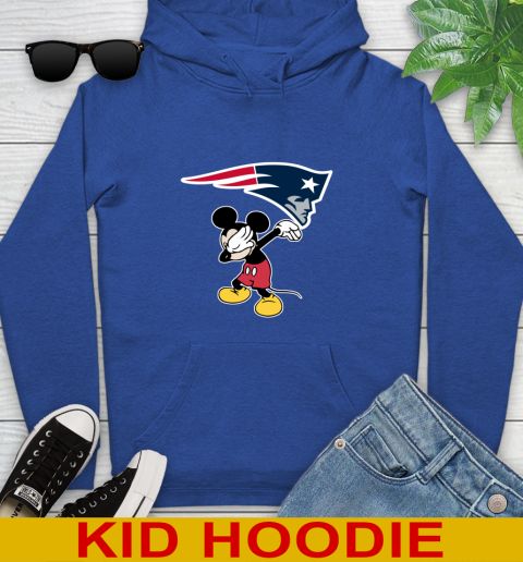 New England Patriots NFL Football Dabbing Mickey Disney Sports Youth Hoodie 10