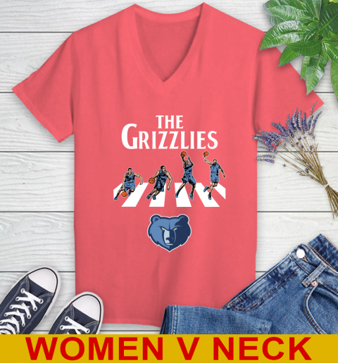 NBA Basketball Memphis Grizzlies The Beatles Rock Band Shirt Women's V-Neck T-Shirt 6