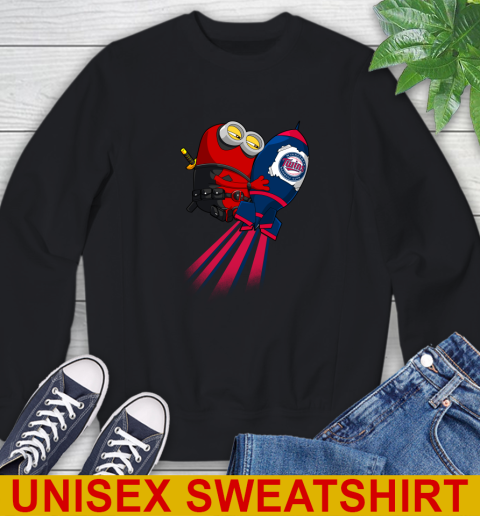 MLB Baseball Minnesota Twins Deadpool Minion Marvel Shirt Sweatshirt