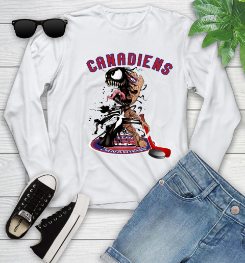 NHL Montreal Canadiens Hockey Venom Groot Guardians Of The Galaxy Youth Long Sleeve