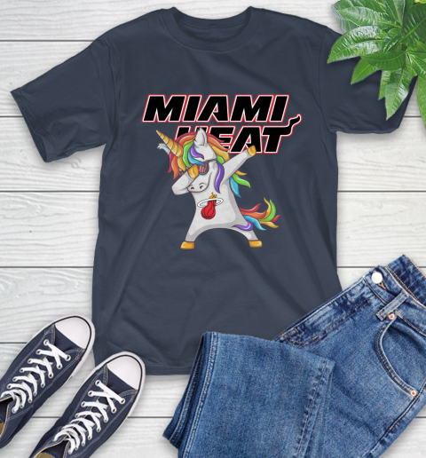 Miami Heat NBA Basketball Funny Unicorn Dabbing Sports T-Shirt 4