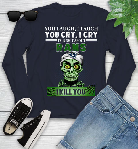 NFL Talk Shit About Los Angeles Rams I Kill You Achmed The Dead Terrorist Jeffrey Dunham Football Youth Long Sleeve 2