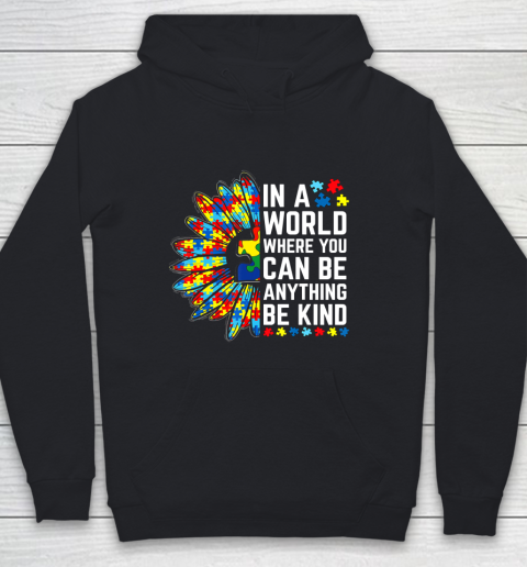 Autism Awareness Gifts Women Men Kindness Sunflower Be Kind Youth Hoodie