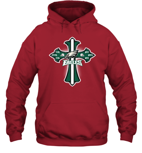 NFL Green Crusader Cross Philadelphia Eagles Hoodie - Rookbrand