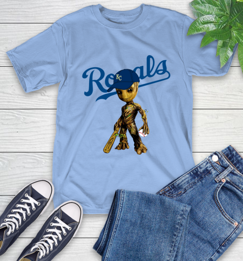 MLB Kansas City Royals Groot Guardians Of The Galaxy Baseball T-Shirt 11