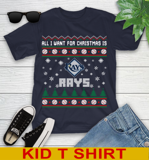 MLB All I Want For Christmas Is Tampa Bay Rays Baseball Sports 98