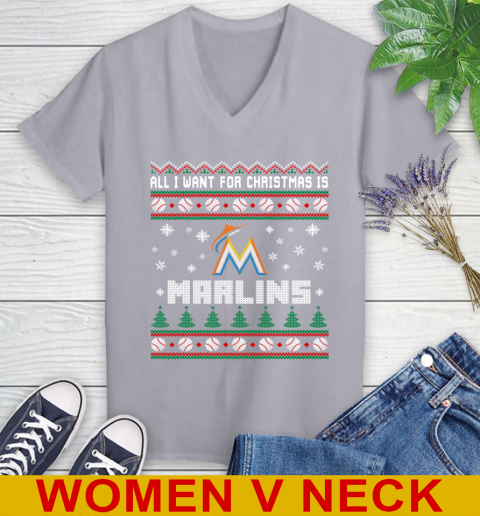 MLB All I Want For Christmas Is Miami Marlins Baseball Sports 76