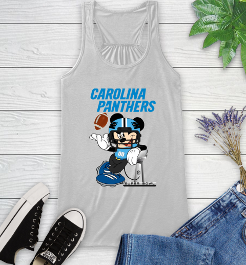NFL Carolina Panthers Mickey Mouse Disney Super Bowl Football T Shirt Racerback Tank