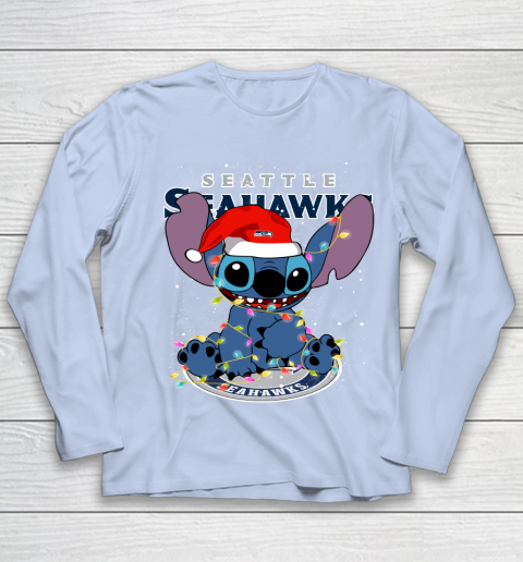 Seattle Seahawks NFL Football noel stitch Christmas Youth Long Sleeve 5