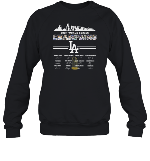 Los Angeles Dodgers 2024 World Series Champions Ready To Win Signatures Sweatshirt