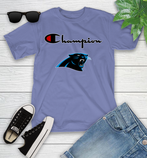 NFL Football Carolina Panthers Champion Shirt Youth T Shirt Tee