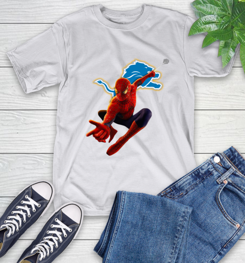 NFL Spider Man Avengers Endgame Football Detroit Lions T-Shirt 13 NFL Spider Man Avengers Endgame Football Detroit Lions T-Shirt - Image 13