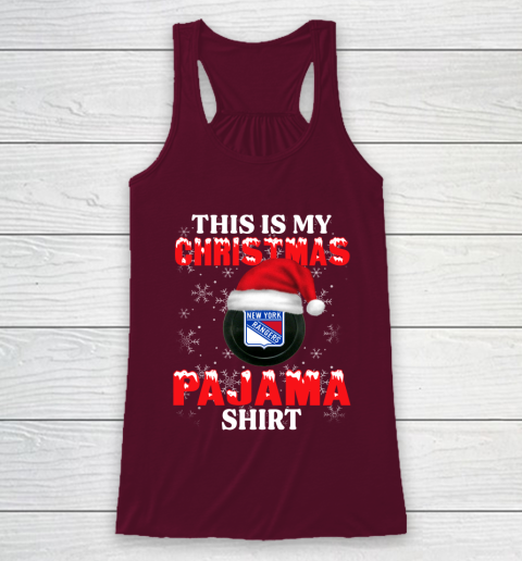 New York Rangers This Is My Christmas Pajama Shirt NHL Racerback Tank 2