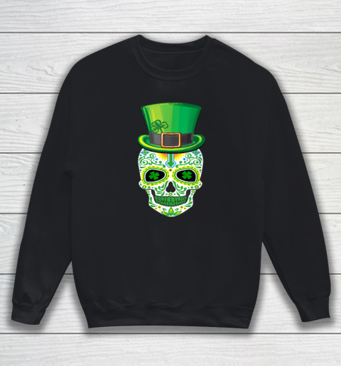 Skull St Patricks Day Irish Funny Saint Patricks Day Of Dead Sweatshirt