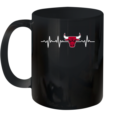 Chicago Bulls NBA Basketball Heart Beat Shirt Ceramic Mug 11oz