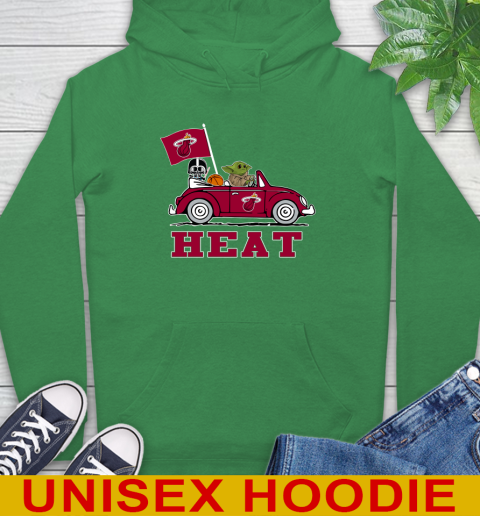NBA Basketball Miami Heat Darth Vader Baby Yoda Driving Star Wars Shirt Hoodie 8