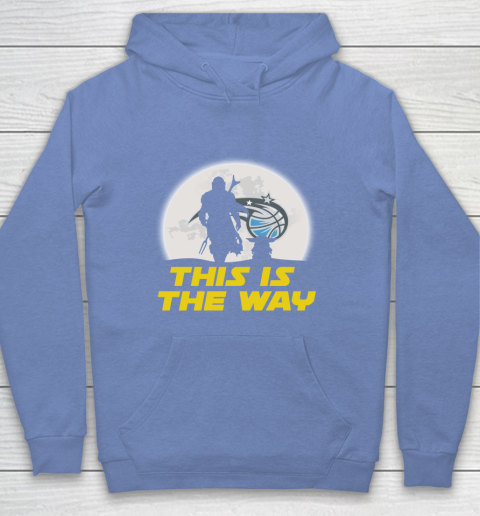 Orlando Magic NBA Basketball Star Wars Yoda And Mandalorian This Is The Way Youth Hoodie 8