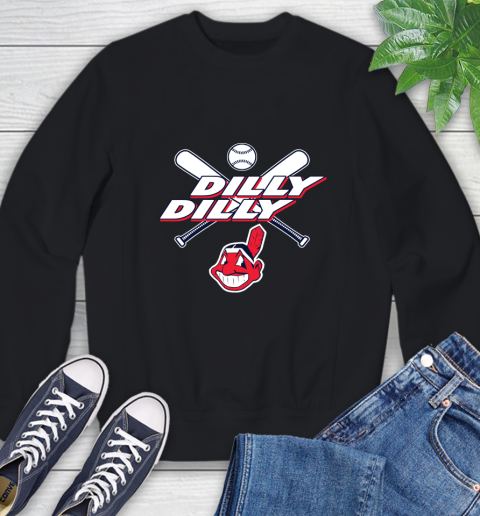 MLB Cleveland Indians Dilly Dilly Baseball Sports Sweatshirt 2