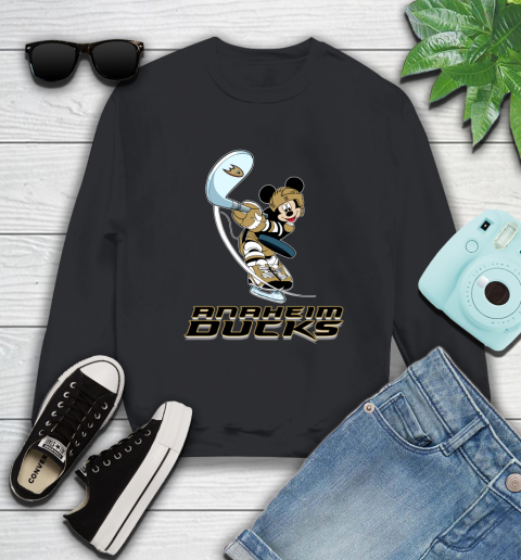 NHL Hockey Anaheim Ducks Cheerful Mickey Mouse Shirt Sweatshirt