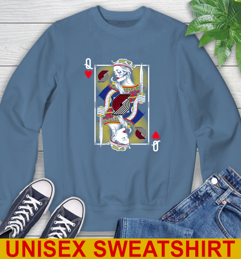 NBA Basketball Portland Trail Blazers The Queen Of Hearts Card Shirt Sweatshirt 10