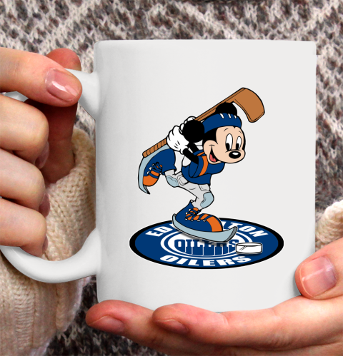 NHL Hockey Edmonton Oilers Cheerful Mickey Disney Shirt Ceramic Mug 15oz 2