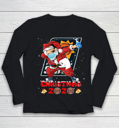 Phoenix Suns Funny Santa Claus Dabbing Christmas 2020 NBA Youth Long Sleeve