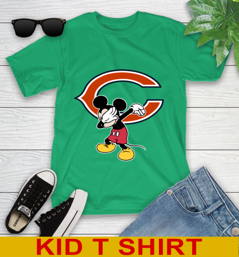 Chicago Bears NFL Football Dabbing Mickey Disney Sports Youth T-Shirt 6