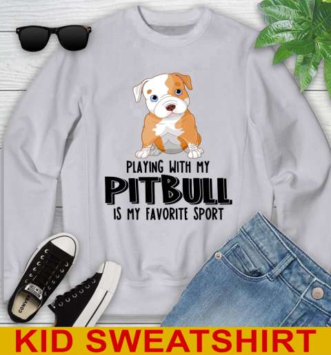 Playing with my pitbull is my favorite sport 98