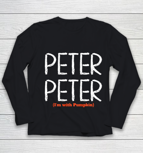 Mens Peter Peter T Shirt Halloween Pumpkin Eater Costume For Him Youth Long Sleeve