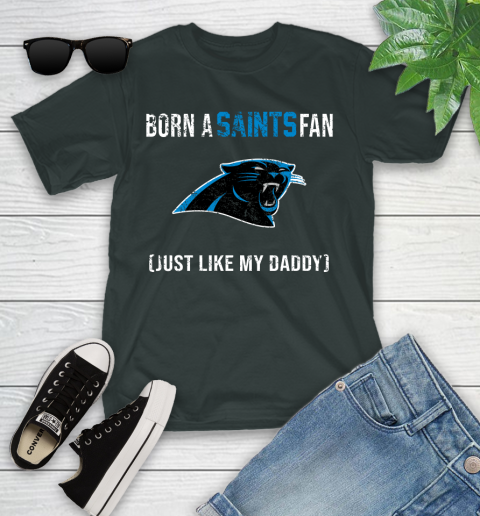 NFL Carolina Panthers Football Loyal Fan Just Like My Daddy Shirt Youth T-Shirt 5