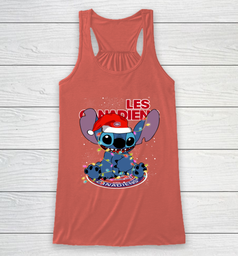 Montreal Canadiens NHL Hockey noel stitch Christmas Racerback Tank 2