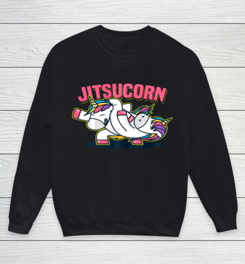 Funny Jiu Jitsu T Shirt Cute Unicorn Self Defense Youth Sweatshirt