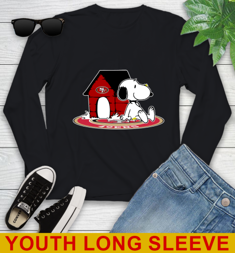 NFL Football San Francisco 49ers Snoopy The Peanuts Movie Shirt Youth Long Sleeve 2