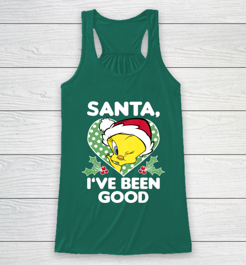 Looney Tunes Christmas Tweety Bird Santa I ve Been Good Racerback Tank 5