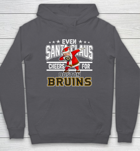 Boston Bruins Even Santa Claus Cheers For Christmas NHL Hoodie 4